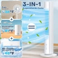 thumbnail image 6 of 35" Evaporative Cooler, Swamp Cooler w/4 Ice Packs, 3 Speeds, 25ft Remote & 7H Timer, 90°Oscillating, Windowless Portable Air Conditioner for Bedroom Indoor, 6 of 10