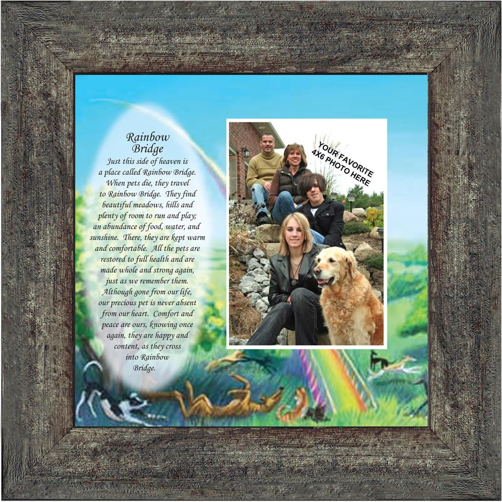 Blulu Pet Memorial Wooden Picture Frame Gift No Longer by My Side Forever in My Heart Sympathy Gift Pet Loss Gifts Pet Photo Frame Remembering Family Pet Decor for Puppy Dog Decoration