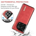 thumbnail image 5 of Allytech 2 in 1 Detachable Wallet Case for OnePlus 12 with Cash Pocket & Cash Slots, [Full Body Protection] [Magnetic Clasp] Luxury PU Leather Shockproof Slim Kickstand Case - Red, 5 of 9