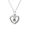 thumbnail image 4 of Collar creativo con sombra proyectada, 1 pieza, regalo para festivales "Te amo" en 100 idiomas para mujer (plata), 4 of 7