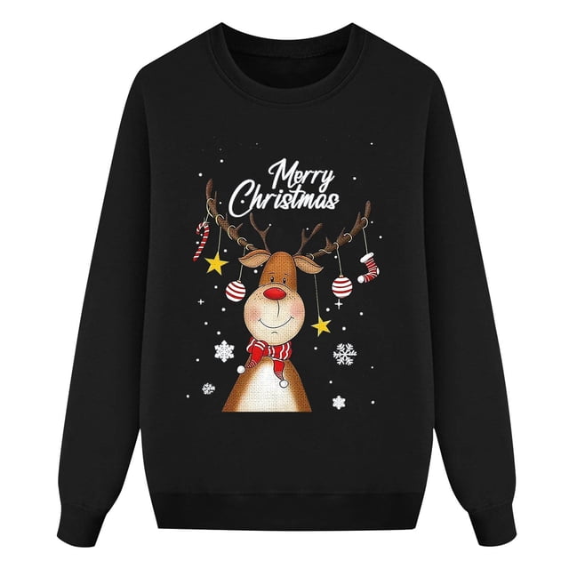 Pyjama de Famille Assorti à Manches Longues pour Femmes avec Sweat pour Chien, Ensemble Familial Parent-Enfant d'Automne, Pyjamas Assortis, Sweat en Velours à Col Rond Imprimé de Noël