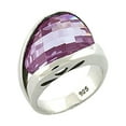 thumbnail image 1 of Sterling Silver Ring AAA GRD CZ Light Amethyst LOAS774 for Women Light Amethyst Stone Color Style Rhodium Size 8, 1 of 1