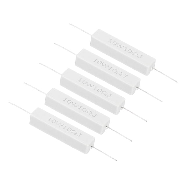 Unique Bargains 5 Pcs Résistances 10 Ohms, Kit de Résistance en Céramique 10W pour Adaptateurs Audio 5 %
