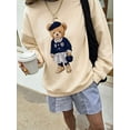 thumbnail image 3 of Women's Bear Graphic Sweatshirt Long Sleeve Pullover Top, 3 of 8