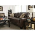thumbnail image 2 of Serta RTA Palisades 73" Bonded Leather Sofa, Chestnut Brown, 2 of 10