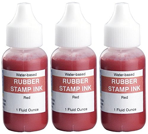 Infusion Stamp Ink Refill Bottles, 1-Ounce, 3-Pack, Red