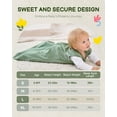 thumbnail image 4 of Baby Sleep Sack 12-18 Months, 100% Organic Cotton Wearable Blanket for Babies, 2-Way Zipper TOG 0.5 Lightweight Breathable Baby Sleeping Bag, 4 Sizes-L Leaf＆Green, 4 of 7