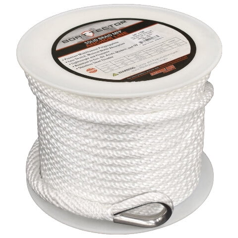 Extreme Max Boat Anchor Line 3006.2288 | White 3/8 In x 150 Ft