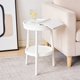 thumbnail image 5 of Mesita auxiliar de plástico con cajón y estante de almacenamiento – Mesa pequeña multifuncional para sala de estar, dormitorio u oficina – Mesita de noche compacta con estante y funcionalidad de, 5 of 6