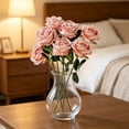 thumbnail image 4 of Dpityserensio 7Pcs Artificial Rose Flowers, Realistic Silk Rose Stems for Wedding Arch Backdrop, Faux Flower Bouquet for Living Room Table Centerpiece Party Decor, 4 of 6
