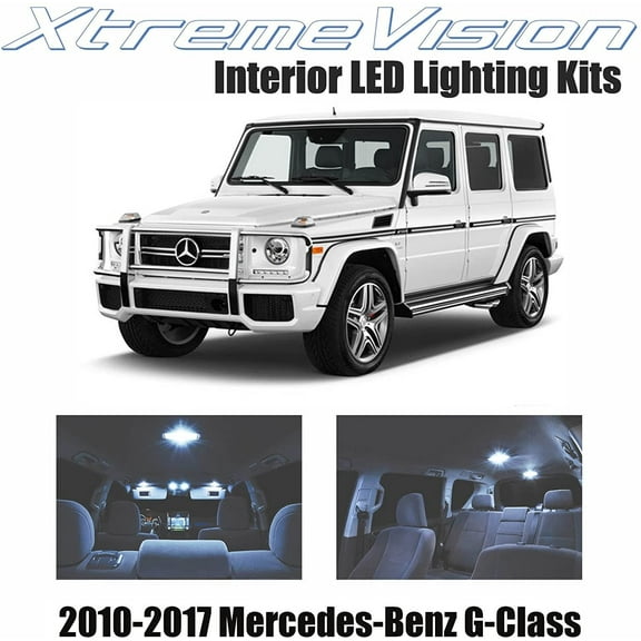 Xtremevision Interior LED for Mercedes-Benz G-Class 2010-2017 14 Pieces Cool White Interior LED Kit   Installation Tool