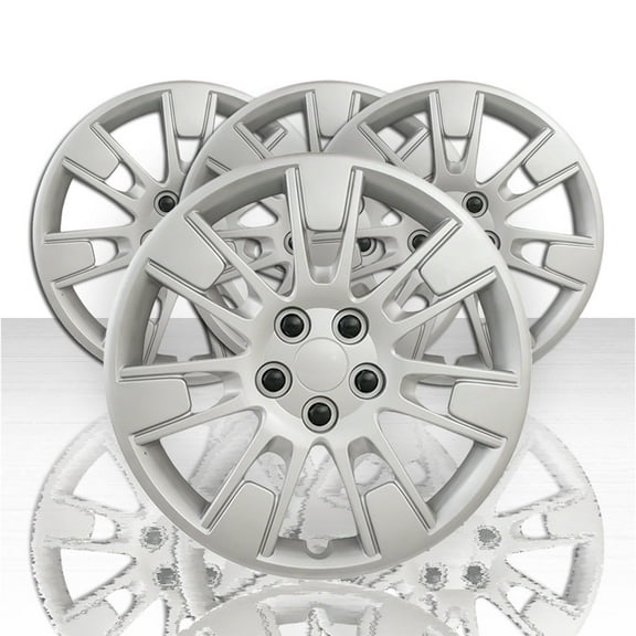 Set of 4 16" 14 Spoke Wheel Covers for 2014-2018 Toyota Corolla - Silver