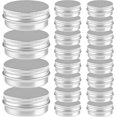 thumbnail image 2 of 20 piezas de caja de aluminio recargable con tapa giratoria roscada, contenedores redondos pequeños recargables para el almacenamiento de polvo de joyas cosméticas, conjunto de lata de aluminio prácti, 2 of 3