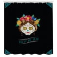 thumbnail image 3 of Ambesonne Day of the Dead Shower Curtain, Hispanic Makeup, 69"Wx84"L, Multicolor, 3 of 3