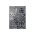 thumbnail image 1 of Benjara BM227668 Machine Made Fabric Rug with Floral Motifs, Gray & Black - Medium, 1 of 1