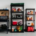 thumbnail image 4 of IRIS 5-Tier Plastic Storage Shelves, 73" H x 17" W x 35" D, 500 Lb Total Capacity, Black, 4 of 11