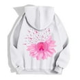 thumbnail image 5 of Breast Cancer Zip Up Hoodie for Women Pink Ribbon Graphic Jackets Fall Winter Oversized Sweatshirt with Pocket, 5 of 6