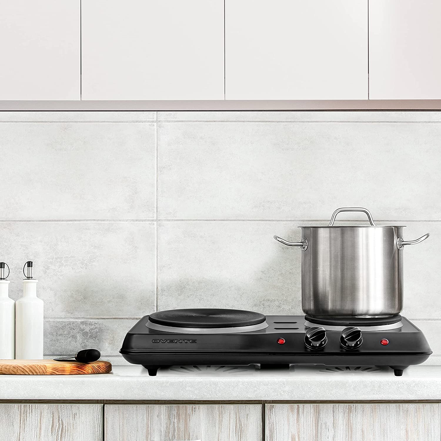 OVENTE Tabletop Kitchen Countertop 1000W Electronic Single OVENTE Tabletop Kitchen Countertop 1000W Electronic Single