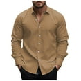 thumbnail image 2 of Abomasnow Mens Casual Button Down Shirts Long Sleeve Untucked Shirts for Men Stretch Dress Shirt S-XXL, 2 of 5