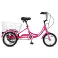 thumbnail image 5 of Lilypelle Tricycles 1 Speed 14/16 Inch Three Wheel Bike Cruiser Trike with Low-Step Through Frame/Large Basket/Backrest Saddle for Boy and Girl, 5 of 8