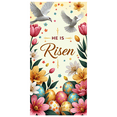 thumbnail image 6 of LUUFILx He Is Risen Banner Spring Floral Easter Eggs Backdrop Photography Religious Celebration Church Event Decoration Floral Background Party Supplies, 6 of 8