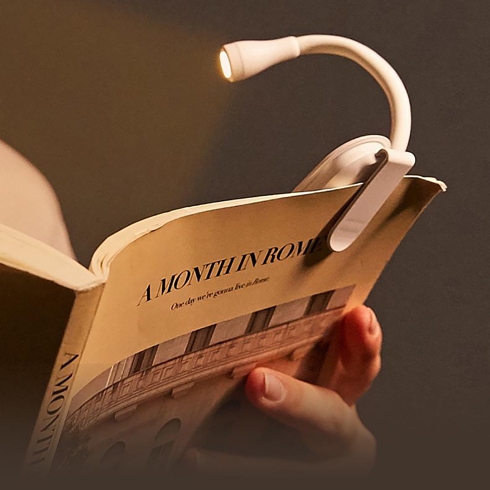 Small Clip Reading Light,Rechargeable USB Book Clip Light for Reading