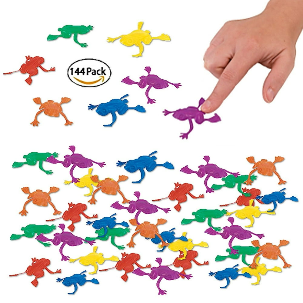 Play Kreative Plastic Jumping Frogs 144 pack Kids Frog Hoppers