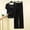 Black, variant on Women's Robes V Neck 3/4 Sleeve Button Down Bathrobe Solid Color Soft Sleepwear Pajama Dress with Pockets