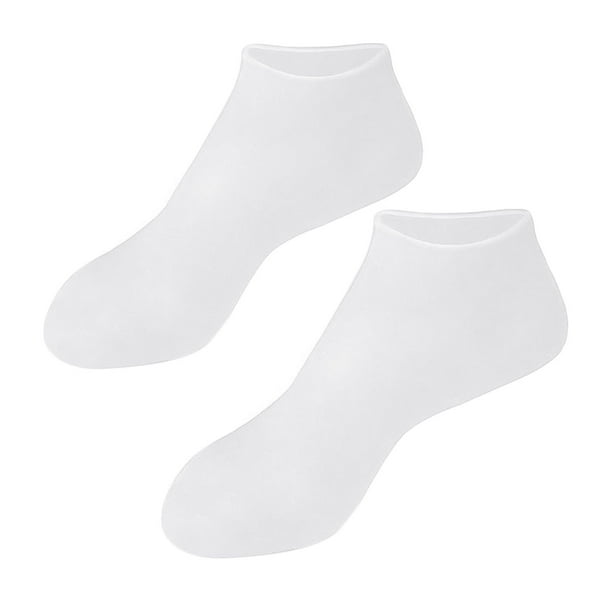 Calcetín de silicona, funda para el del talón del pie, Protector para el del pie , grietas antideslizantes Blanco M Zulema Calcetines de silicona