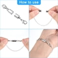 thumbnail image 4 of 6Pack Jewelry Clasps, Clasps Locking Closures with Lobster Clasps for Bracelet Necklace DIY(Silver), 4 of 6