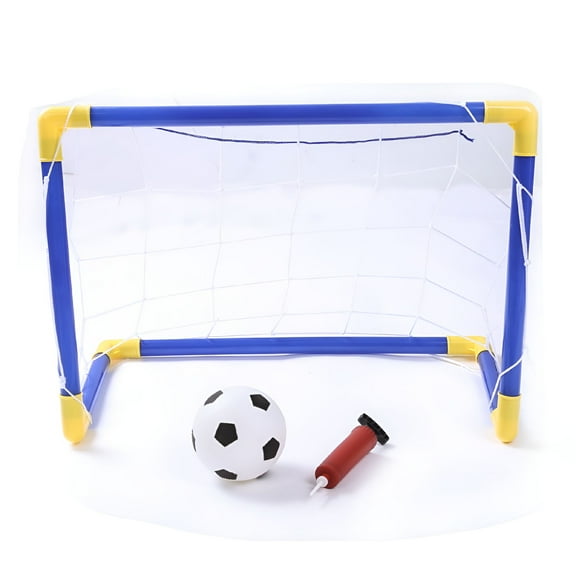 BESTSKY Folding Mini Football Soccer Ball Goal Post Net Set   Pump Kids Sport Games Toys