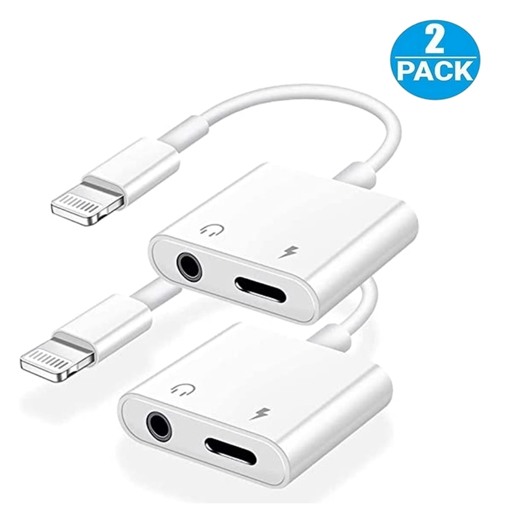 Headphone Jack Adapter for iPhone 8/ xr/xs max Accessories Hamdol for iPhone 7 Adapter Car Accessories for iPhone Charger Cable Audio and Charge Adapter 2 in 1 Dongle Headphone Music Splitter 