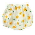 thumbnail image 4 of Quealent Shorts for Girls 2024 Girls Flare Leggings Baby and Toddler Girls Pull on Shorts Yellow,9-12 Months, 4 of 5