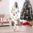 thumbnail image 2 of Adult Onesie Tile Flower Abstract Tile Zipper One-Piece Pajamas Unisex with Pockets, 2 of 6