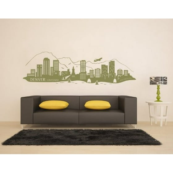 Denver City Skyline Wall Decal Cityscape Sticker Mural Vinyl Art Home Decor 4230 Copper 71in X 24in - Skyline Wall Decal Denver City Skyline Wall Decal Cityscape Sticker Mural Vinyl Art Home Decor 4230 Copper 71in X 24in - Skyline Wall Decal