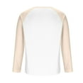 thumbnail image 4 of fatyb Men's Button T-Shirts Long Sleeve Color Block Tee Shirts Lightweight Casual Pullover Tops for Men, 4 of 7