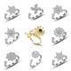 thumbnail image 2 of Anillo de ansiedad de copo de nieve para Mujer, Fidget Anillos giratorios, joyería para Mujer, Anillos de acero inoxidable, 2 of 4