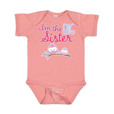 

Inktastic Big Sister Owls Gift Baby Girl Bodysuit