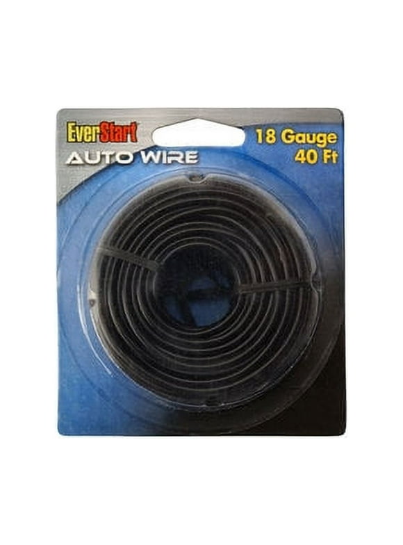 Everstart 51651-76-08 18-Gauge 40' Black Primary Automotive Wire