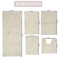 thumbnail image 2 of Home Weavers Bell Flower Collection 100% Cotton Non-Slip Bathroom Rug Set Machine Washable Bathroom Rug, U Shaped Contour, Bathroom Rug, Bath Rug, Runner, Ivory Color 5 Piece Bath Carpet set, 2 of 8