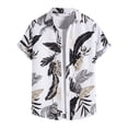 thumbnail image 2 of Njoeus White T Shirts for Men Tee Shirts Mens Hawaiian Shirt for Men, Unisex Summer Beach Casual Short Sleeve Button Up Shirts, Floral Printed Clothing for Men & Boys Graphic Tees, 2 of 5