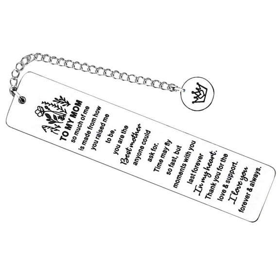 unbranded Bookmarks for Kids Stainless Steel Bookmark Mother 13.00X2.60X0.20CM Silver