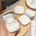 thumbnail image 3 of Lilixerw Compact Contact Lens Case,Stylish All-in-One Travel Storage Box with Built-in Accessory Slot,Leak-Proof & Durable for Daily,Gym,Outdoor,2.76x0.98 inch,White, 3 of 6