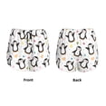 thumbnail image 3 of Balery Colorful Hearts Penguin Pattern Women's Running Shorts with Liner 2 Pockets Elastic Workout Athletic Gym Yoga Shorts-Large, 3 of 7