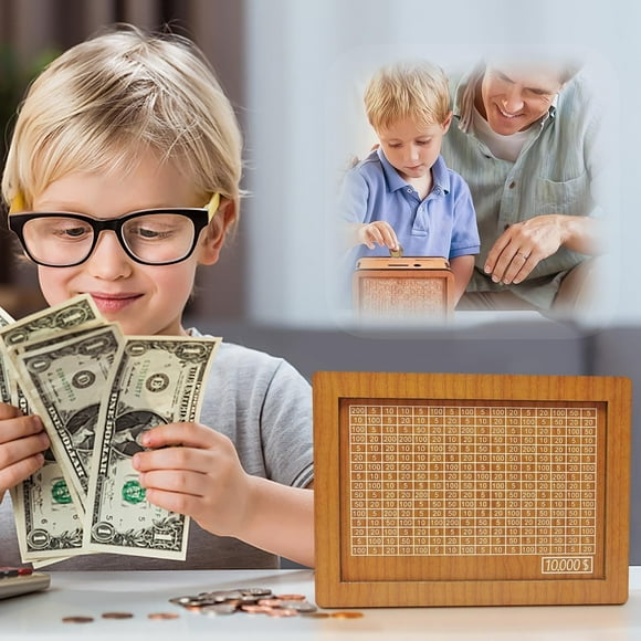 5ml Money Box With Counter Wooden Money Storage Box For Storing Change