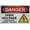 Warning Sign 1, variant on Warning Sign Danger - High Voltage, Electrical Shock Hazard in The Public Place Triangle Hazard Warning - 8"x12" Metal Sign