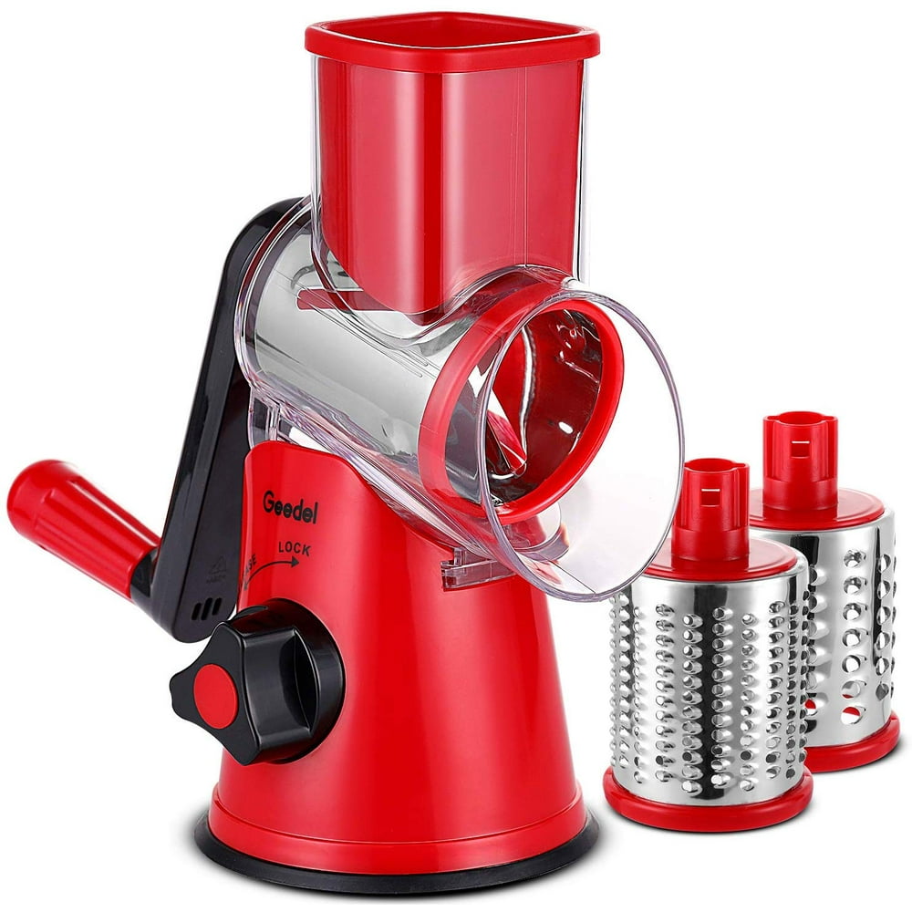 "Happyline" Rotary Cheese Grater, Kitchen Mandoline Vegetable Slicer