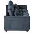 thumbnail image 6 of Gewnee 52.75" Convertible Sleeper Sofa Bed Adjustable Backrest with Pillows for Living Room Apartment.Black, 6 of 16