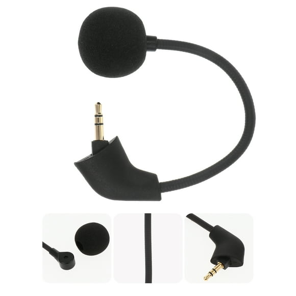 IFANLANDOR Black Metal Gaming Headset Microphone Inline Design for Home Use with Flexible Angle Adjustment
