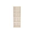 thumbnail image 2 of Transitional Wooden Bookcase with 5 Shelves, Washed White- Saltoro Sherpi, 2 of 5
